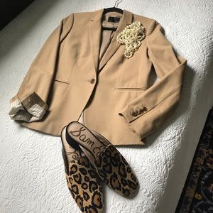 J. Crew stretch cotton blazer, camel Regular 8